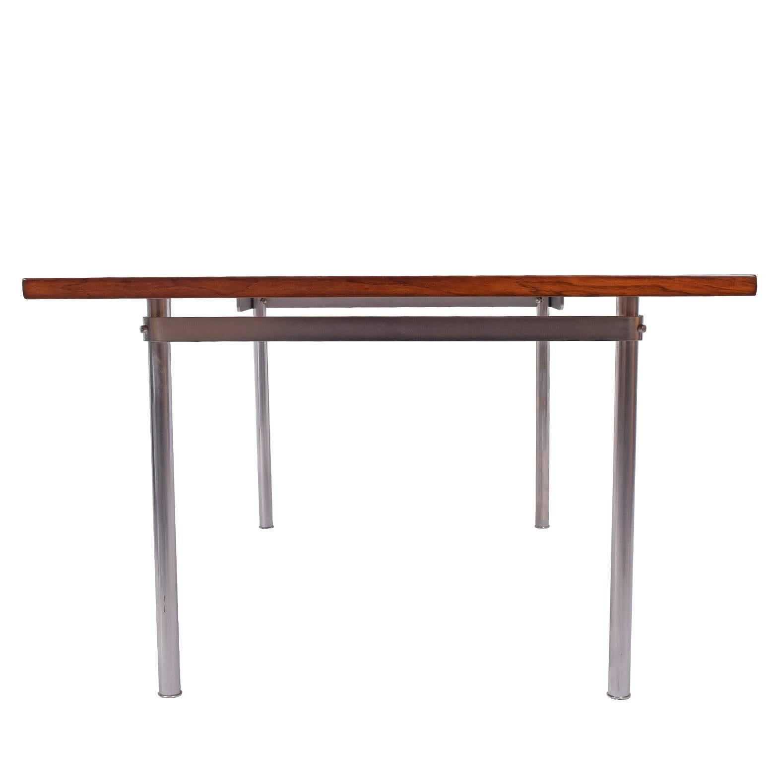 Scandinavian Modern Working Dining Rosewood Table by Hans Wegner #AT-318 for Andreas Tuck For Sale