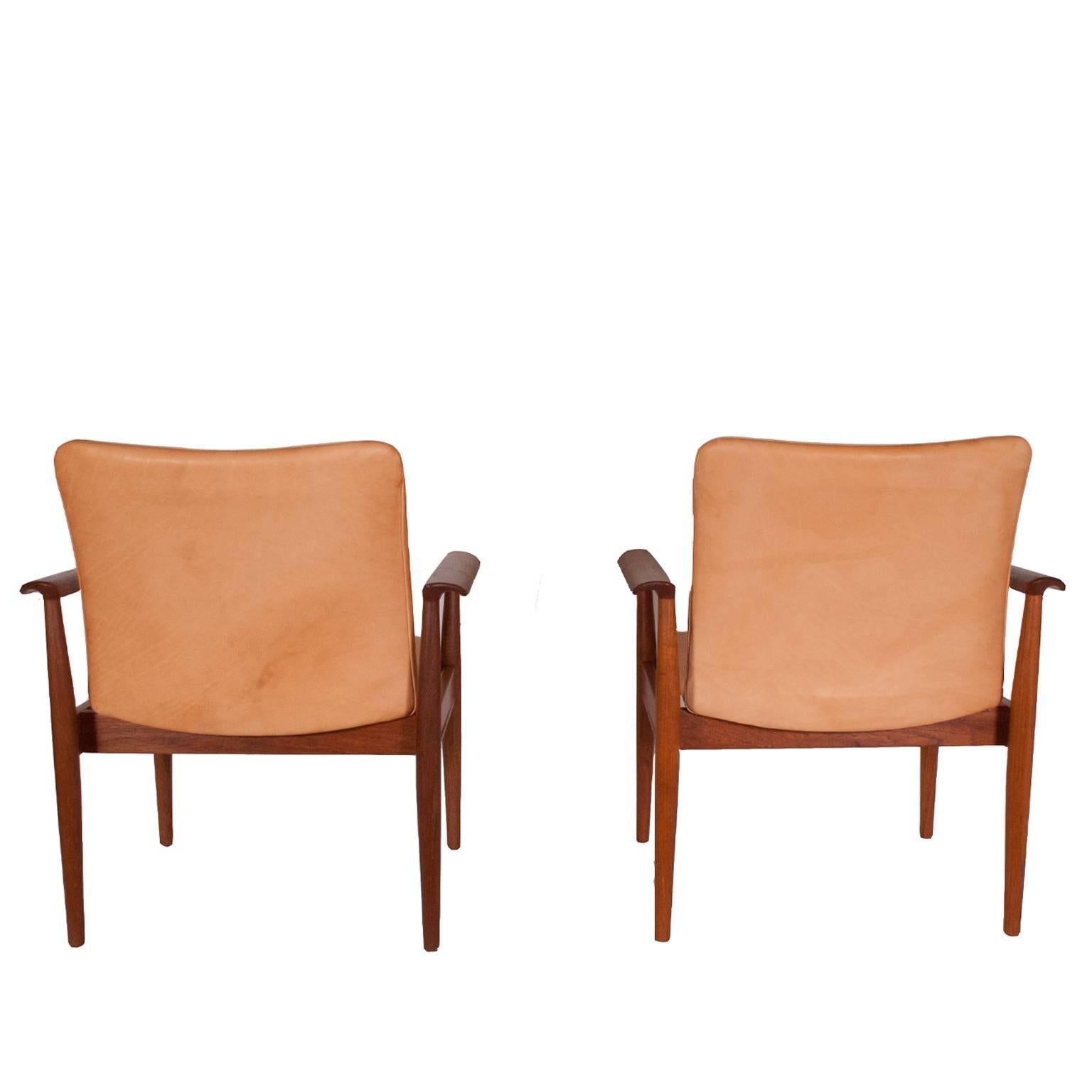 Danish Set of Six Finn Juhl Dining Chairs for France and Son