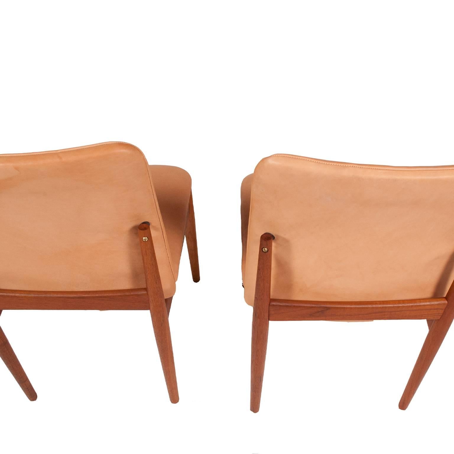 Mid-20th Century Set of Six Finn Juhl Dining Chairs for France and Son