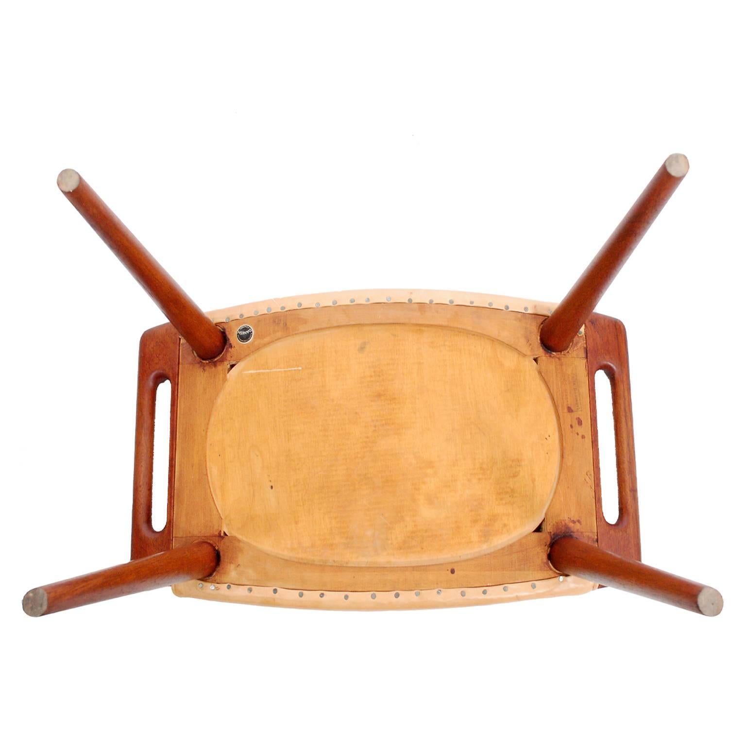 Original Production Stool by Hans Wegner for A.P. Stolen In Good Condition In Hudson, NY