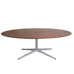 Oval Rosewood Table or Desk by Florence Knoll