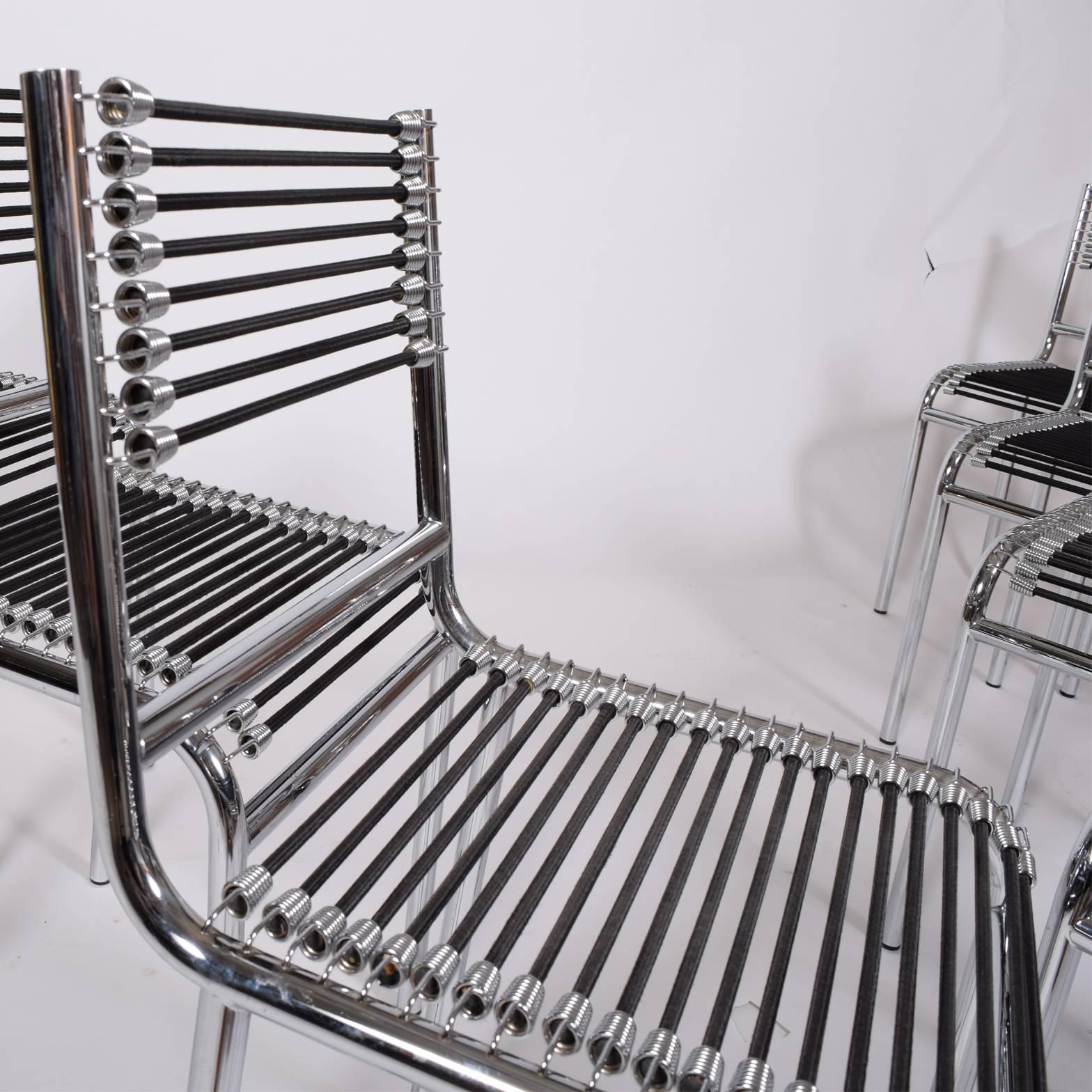 Set of Eight Sandows Chairs by Rene Herbst 3