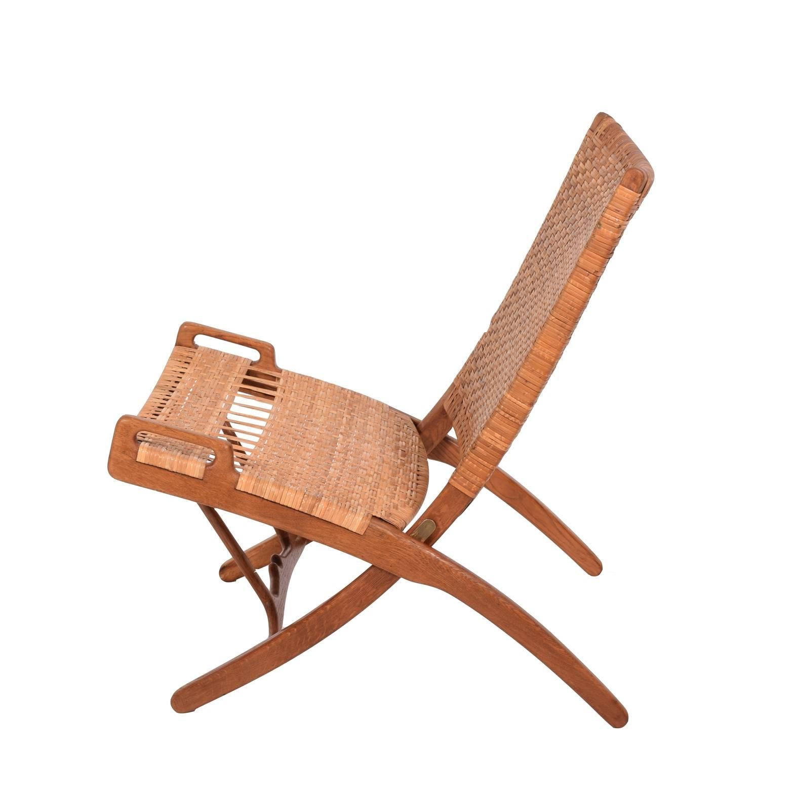 Scandinavian Modern Folding Chair JH-912 by Hans Wegner by Johannes Hansen