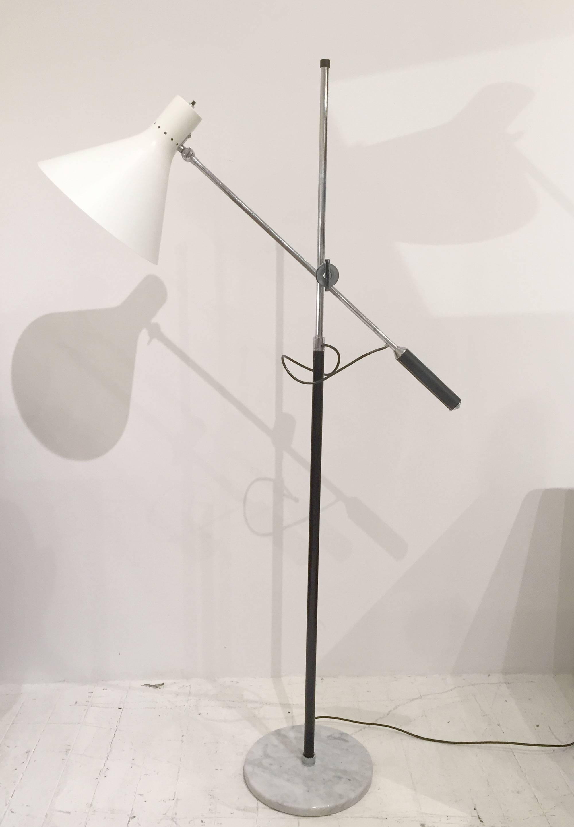Mid-Century Modern Pair of Arredoluce One Arm Floor Lamps