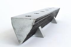 Solid Aluminum Brutalist Candelabras