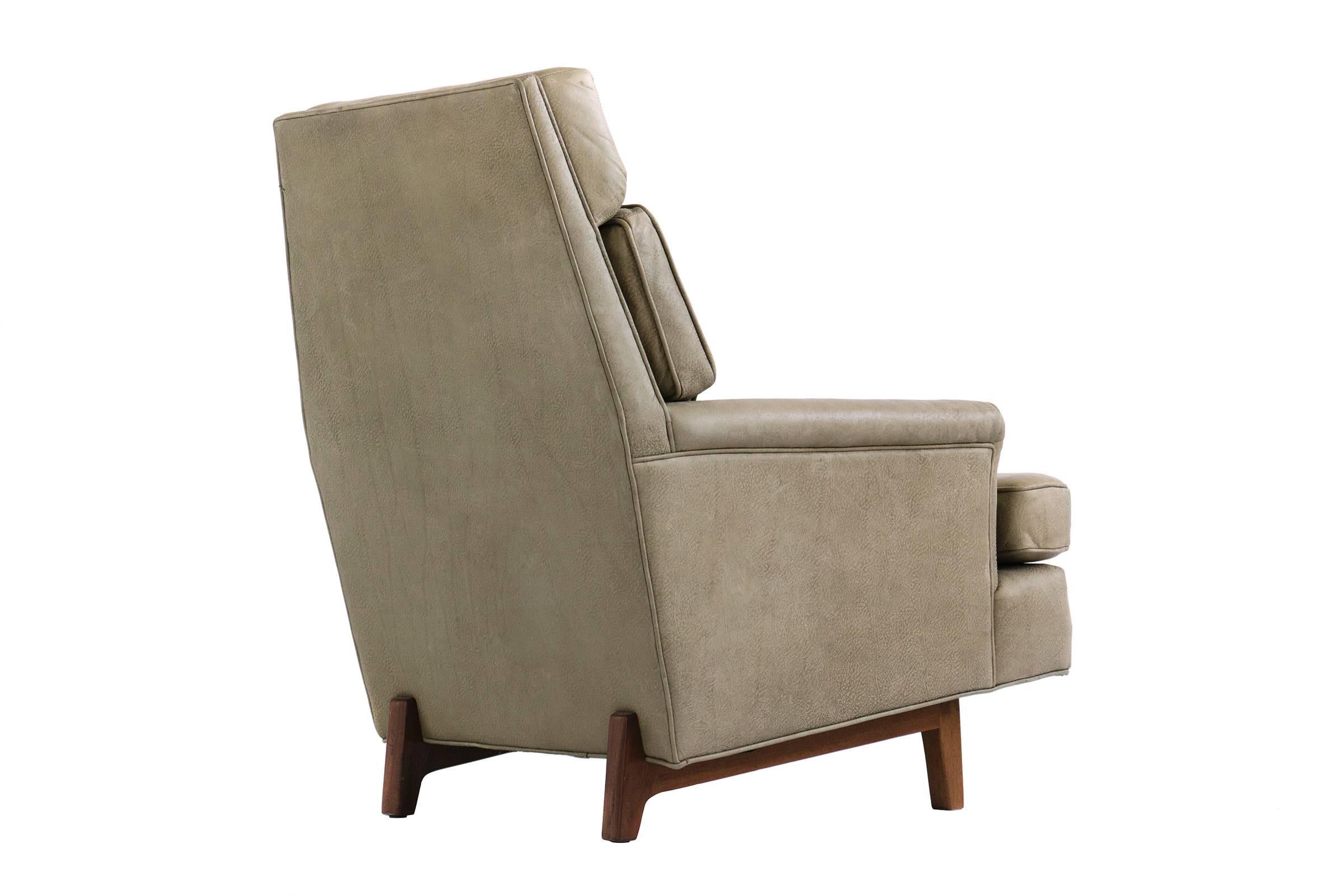 Mid-Century Modern Edward Wormley Lounge Chair and Ottoman