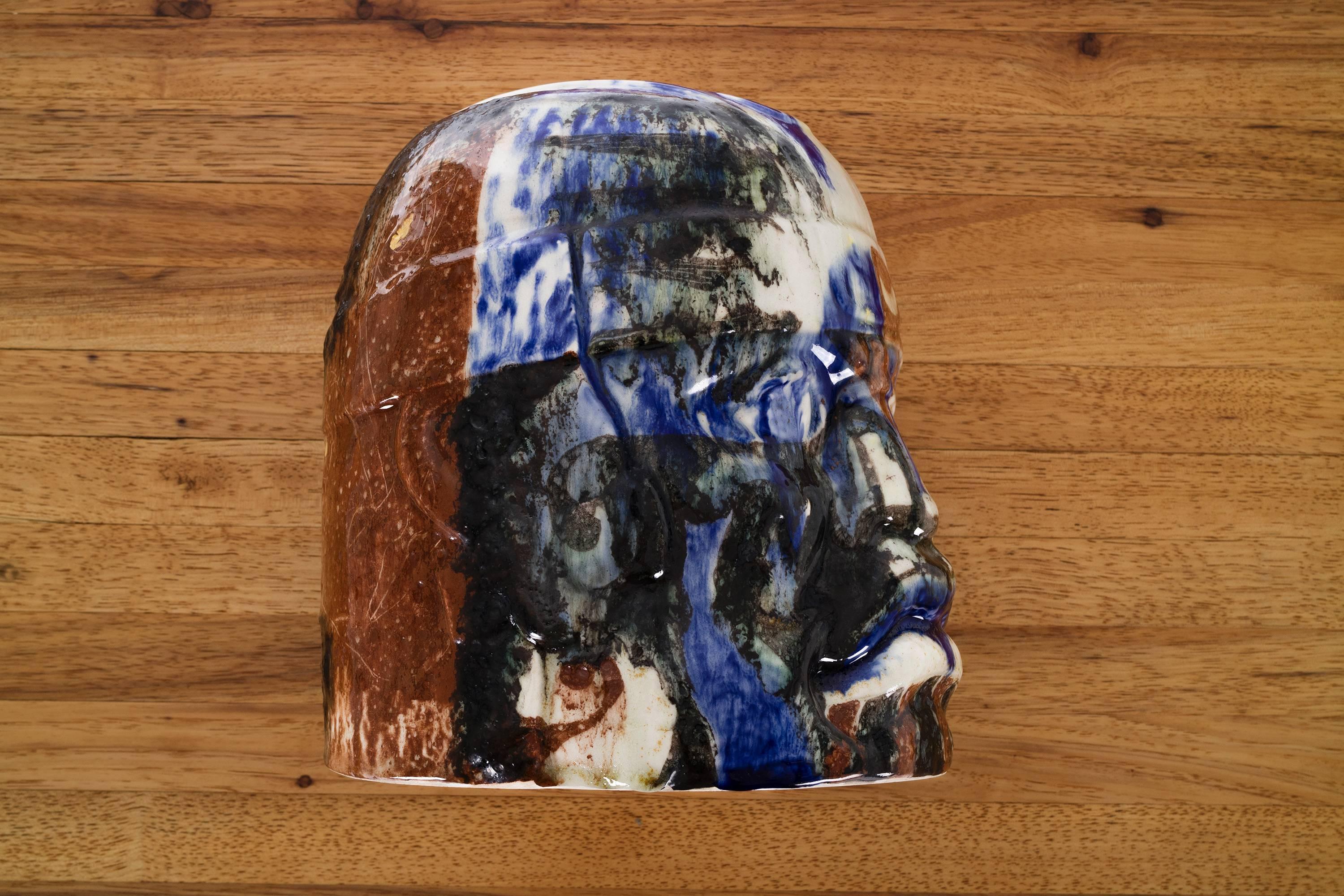 Brutalist Olmec Head by Eric Ledoux For Sale