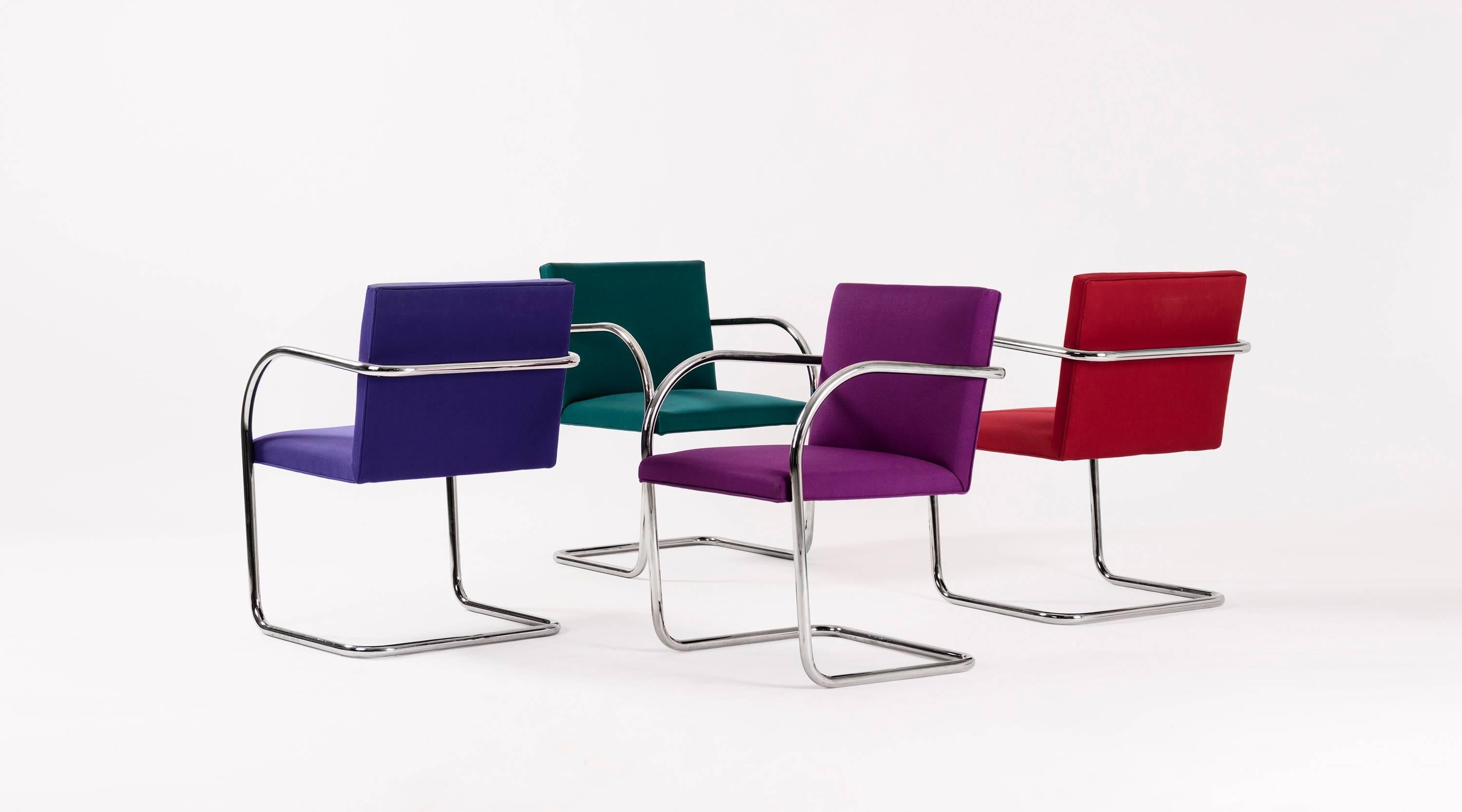 American Mies van der Rohe Set of 12 Brno Chairs for Knoll International