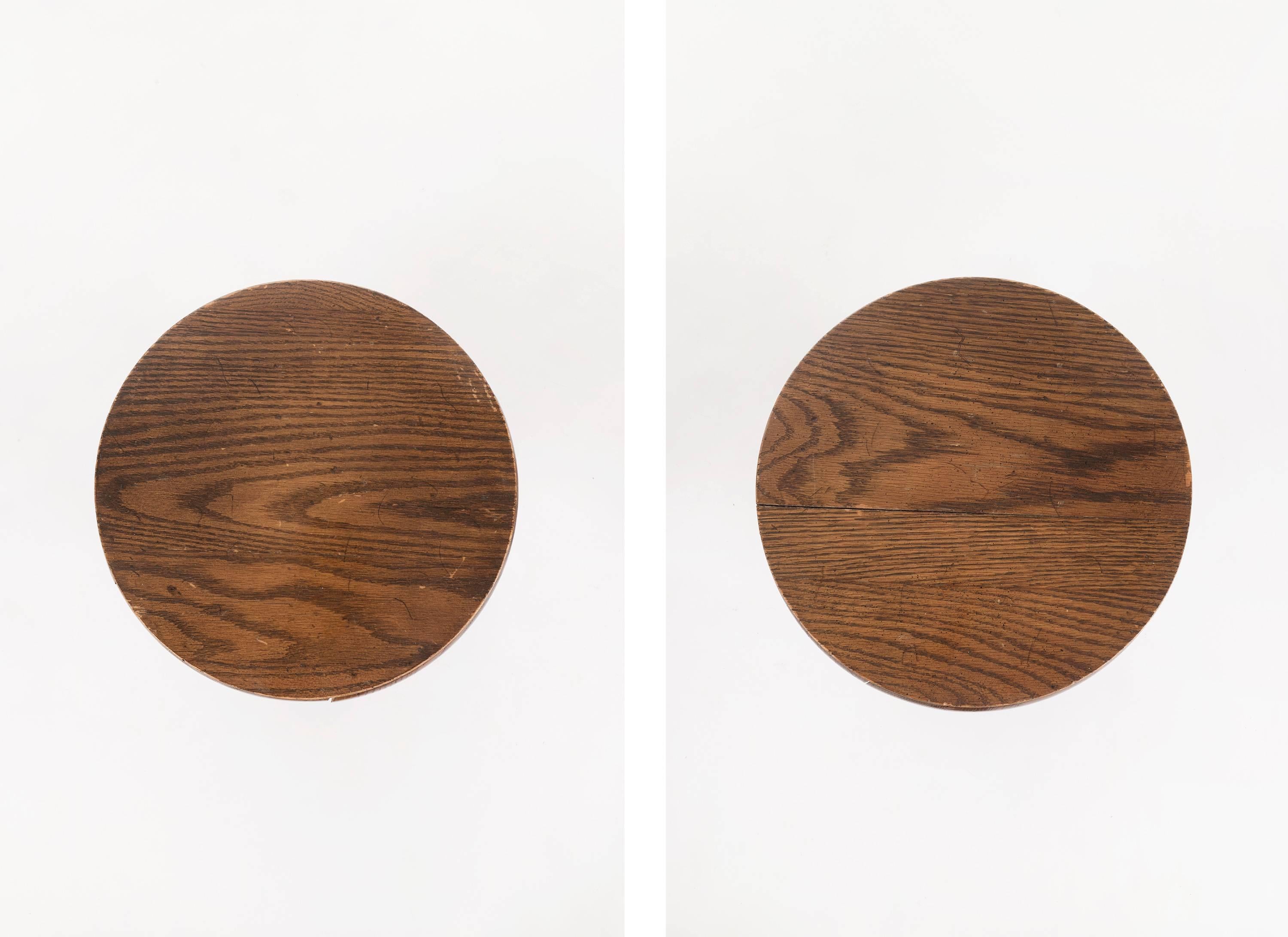 American Pair of Walnut Stools