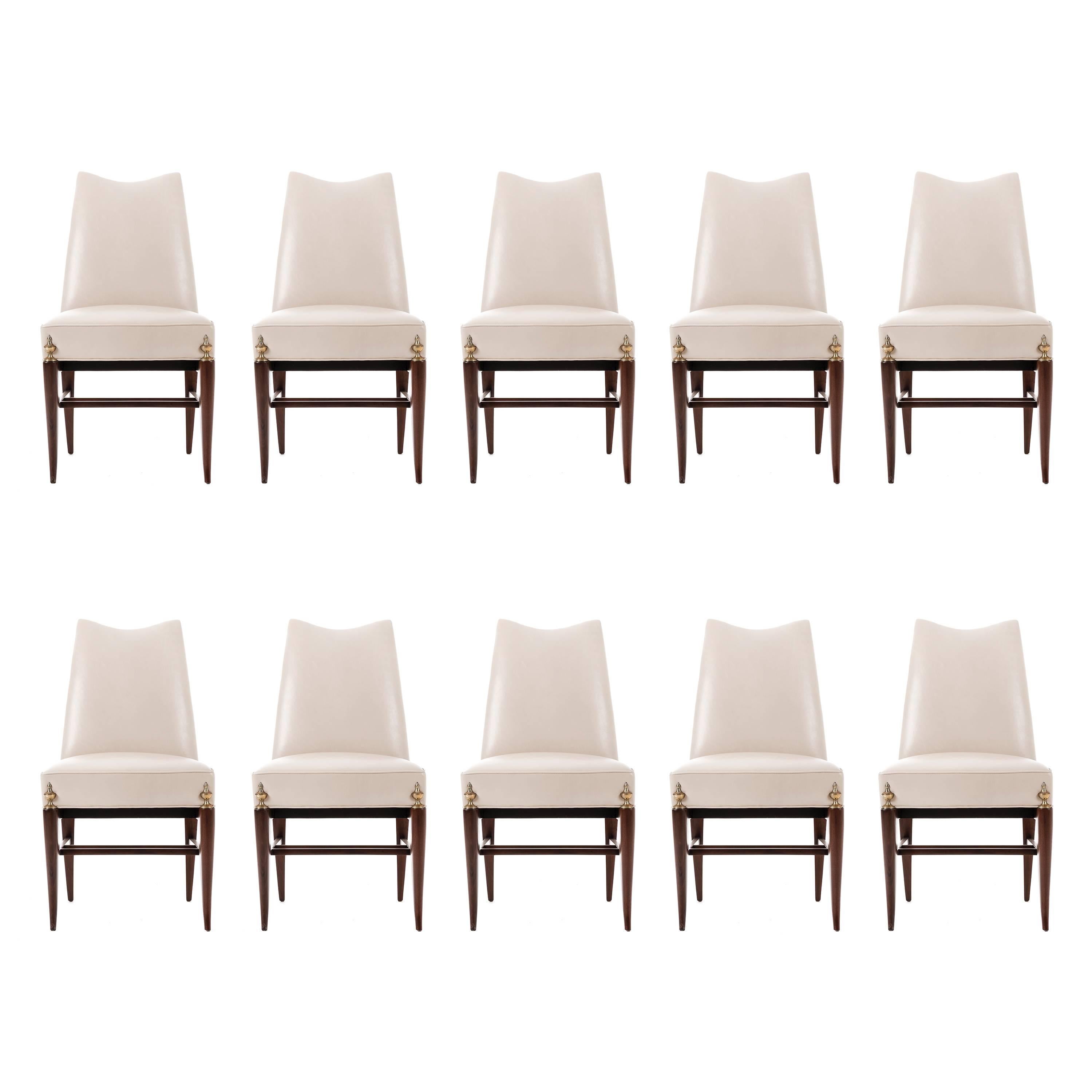 Rare Set of Ten Arturo Panni Dining Chairs