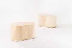 Karl Springer Style Biomorphic End Tables