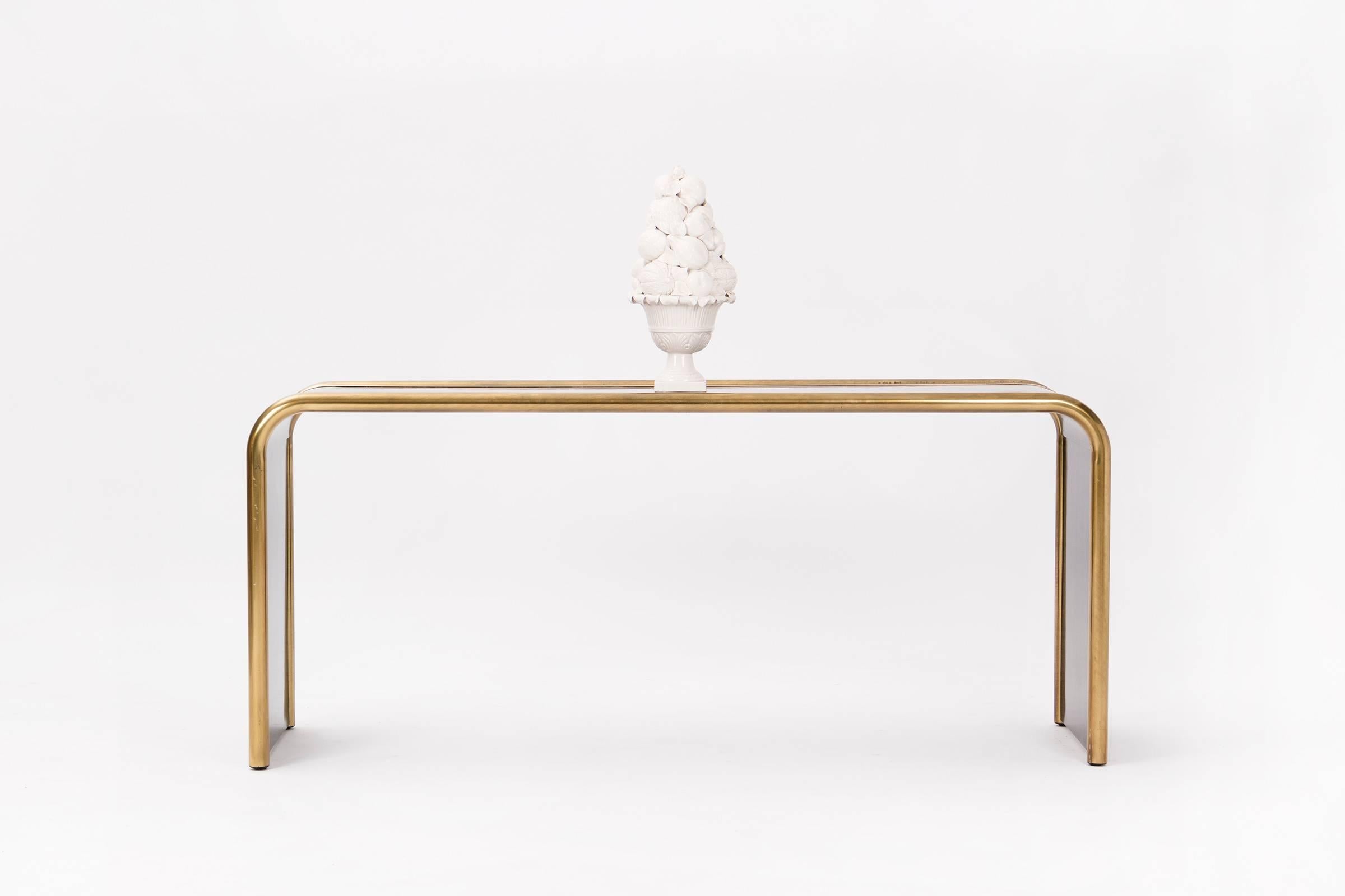 Brass Mastercraft Console Table