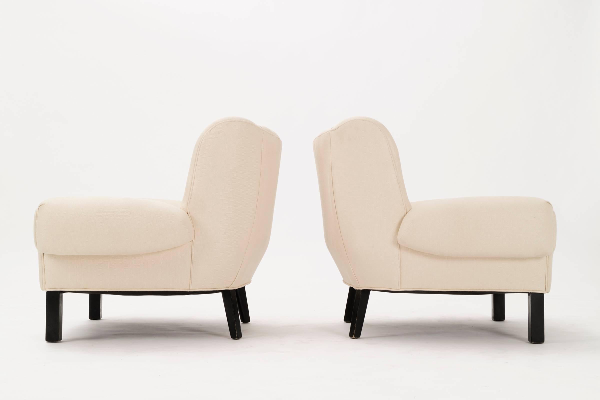 American Pair of Paul Laszlo Lounge Chairs