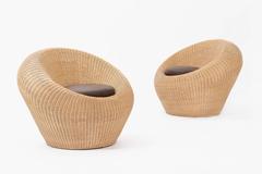 Pair of Isamu Kenmochi Rattan Chairs