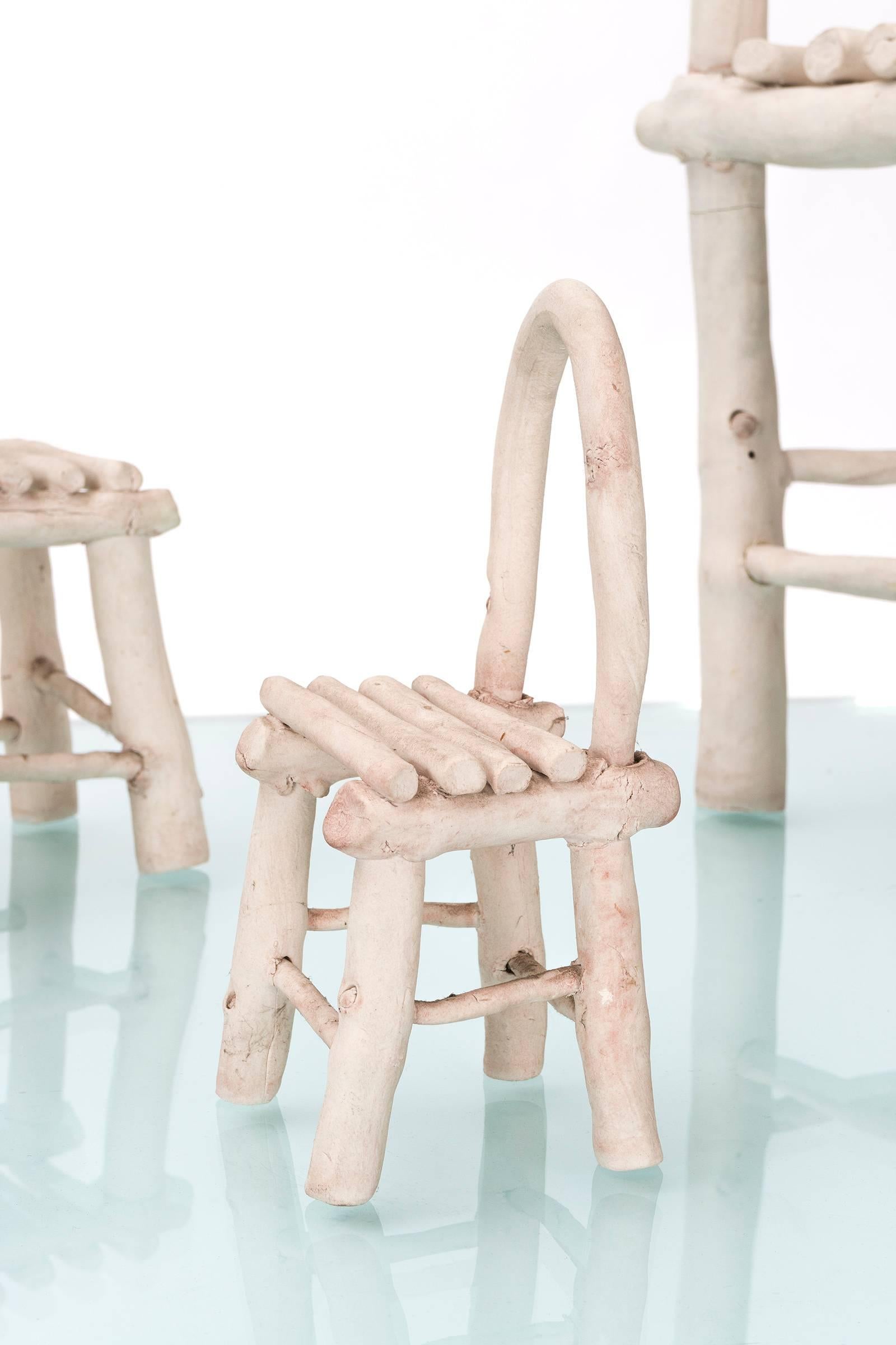 Mid-Century Modern Set of Linda Kramer Ceramic Chairs For Sale