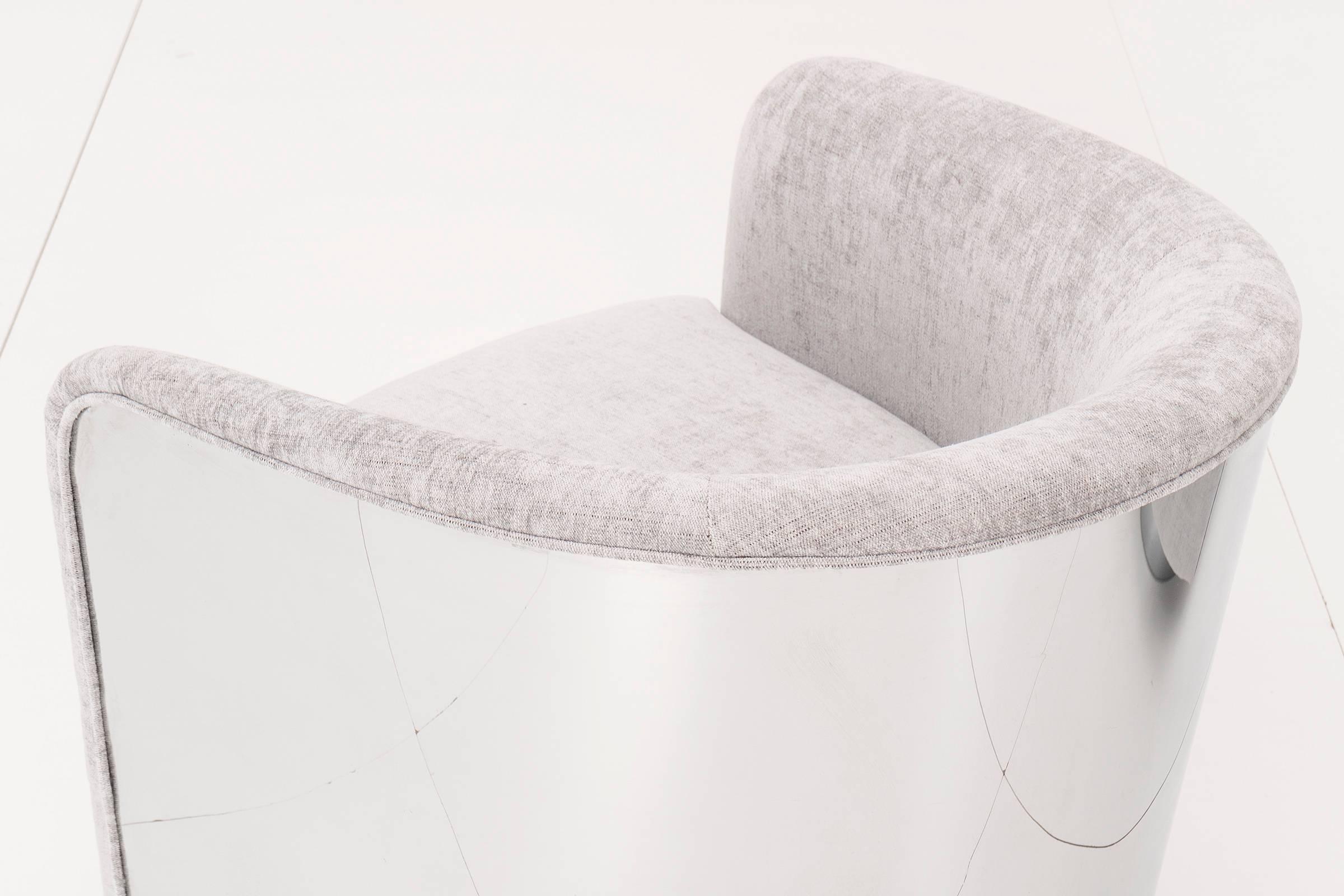 Plated Pair of Milo Baughman Swivel Lounges