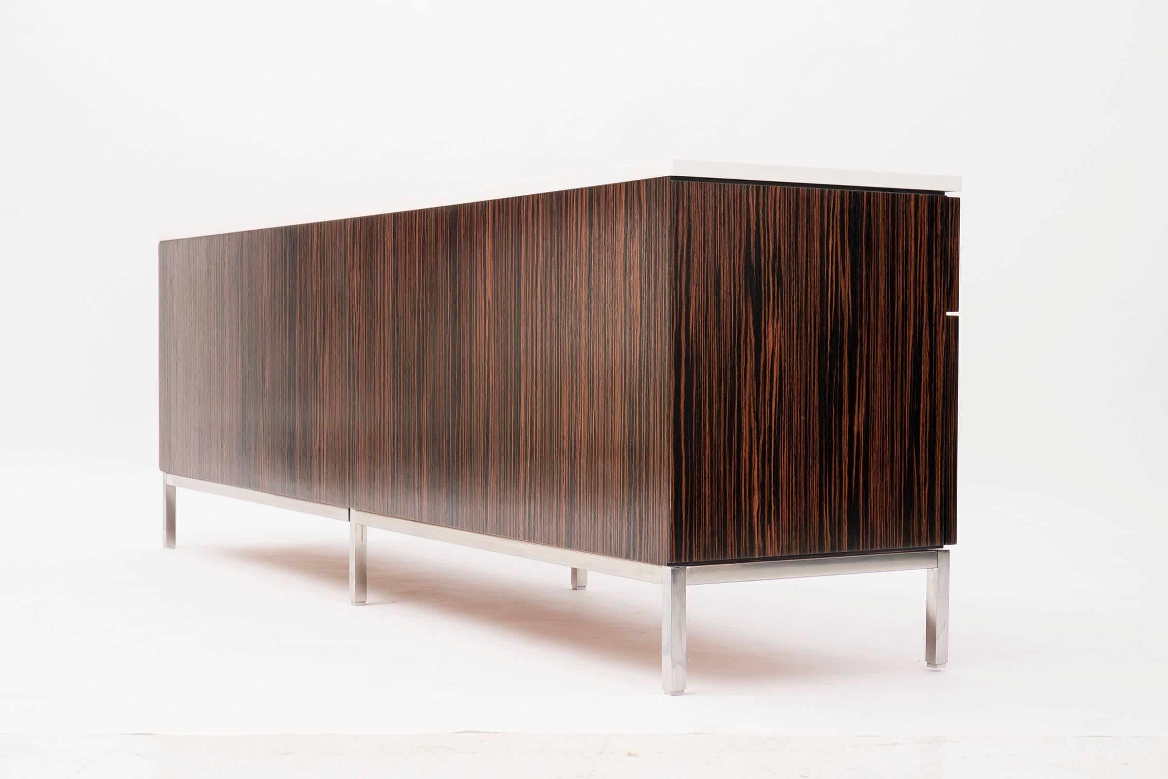 American Florence Knoll Custom Ebony Veneer Wood Credenza