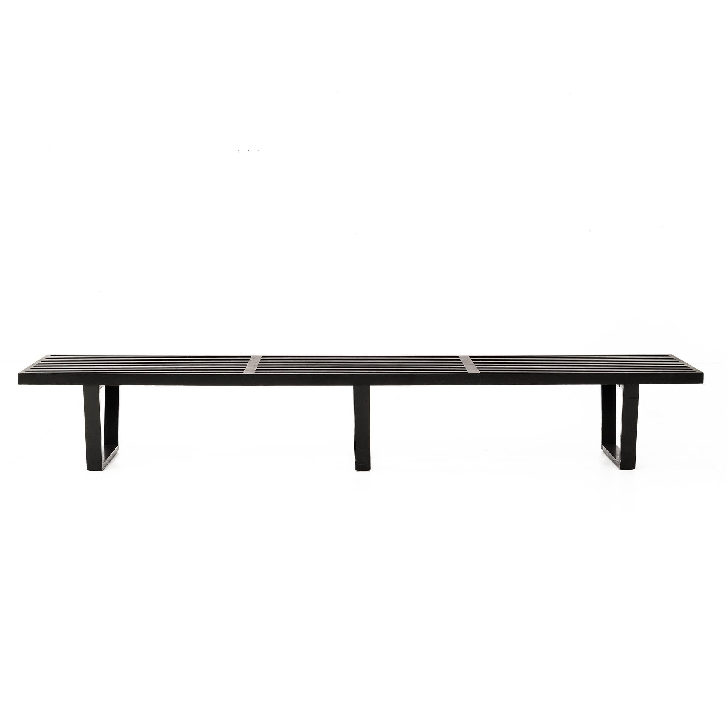 George Nelson Ebony Slat Bench for Herman Miller