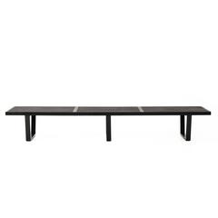 George Nelson Ebony Slat Bench for Herman Miller 7