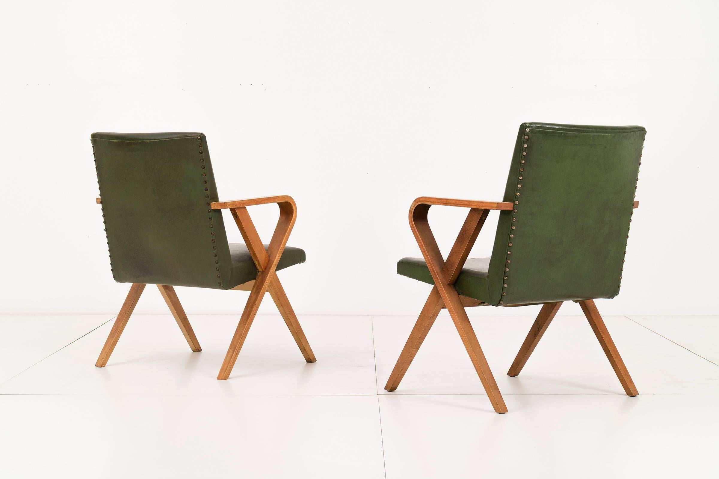 American Pair of Henry Glass Armchairs