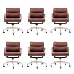 Set of Six Charles Eames Soft Pad Chairs Set of Six Charles Eames Soft Pad Chairs