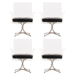 Retro Set of Four Laverne Flower Dining or Occasional Chairs