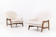 Pair of Dunbar Janus Collection Lounge and Ottomans