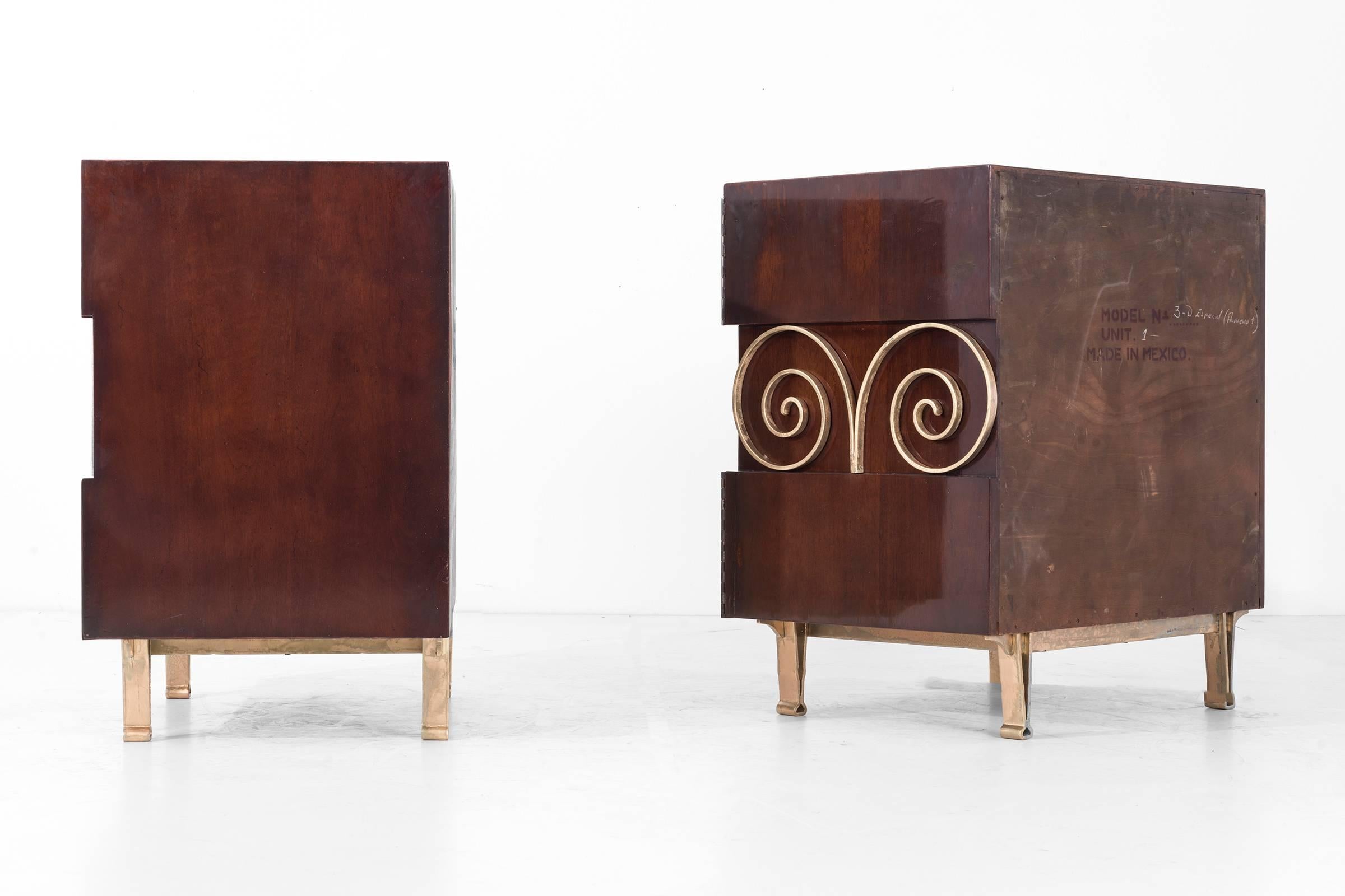 Mid-20th Century Edmund Spence Pair of End Tables or Nightstands
