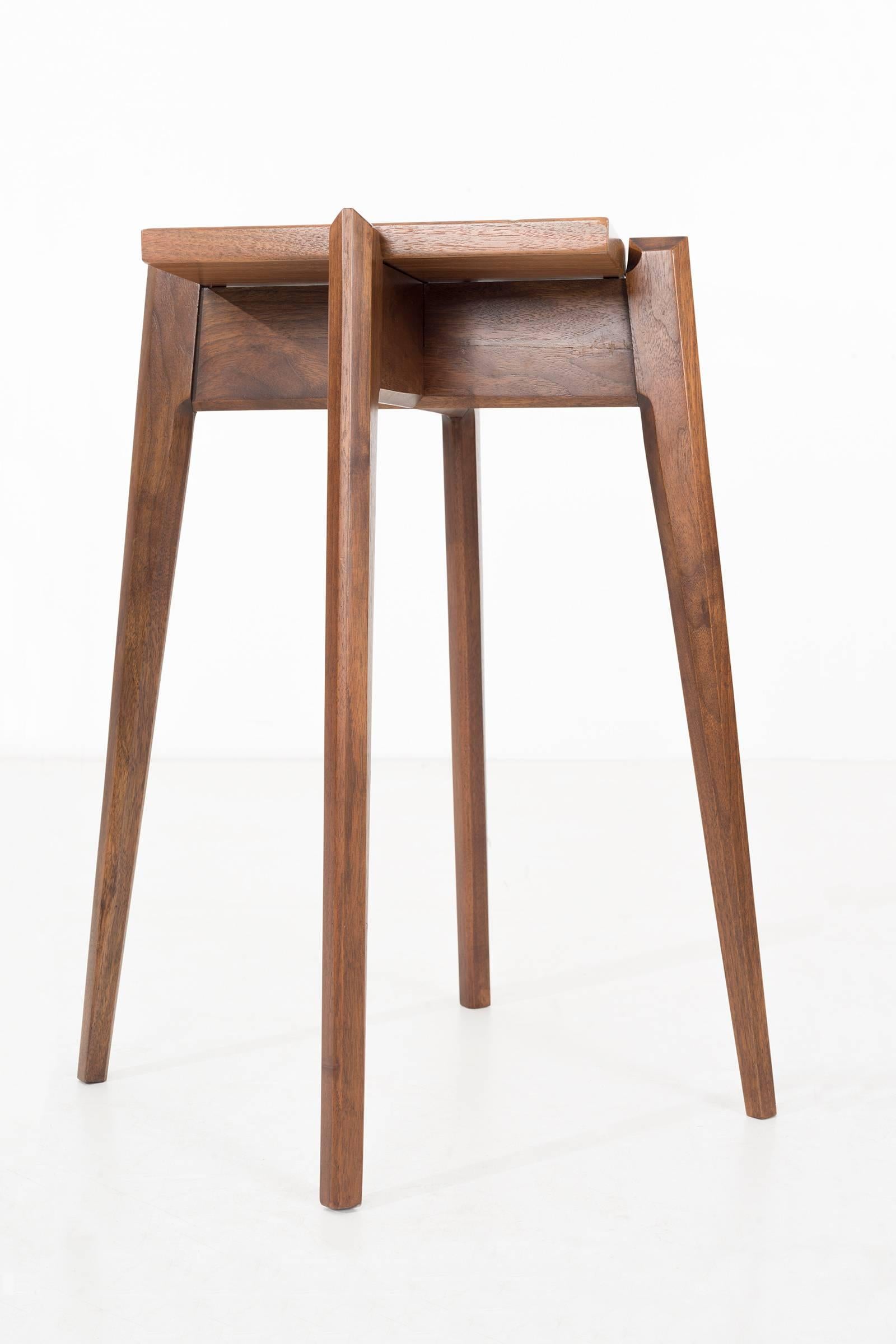 American Walnut Side Table in the Style of Edward Wormley For Sale