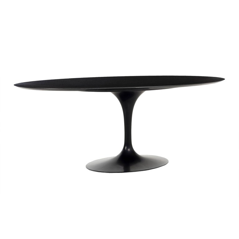 Eero Saarinen for Knoll Tulip table in black granite, 1958, offered by CONVERSO