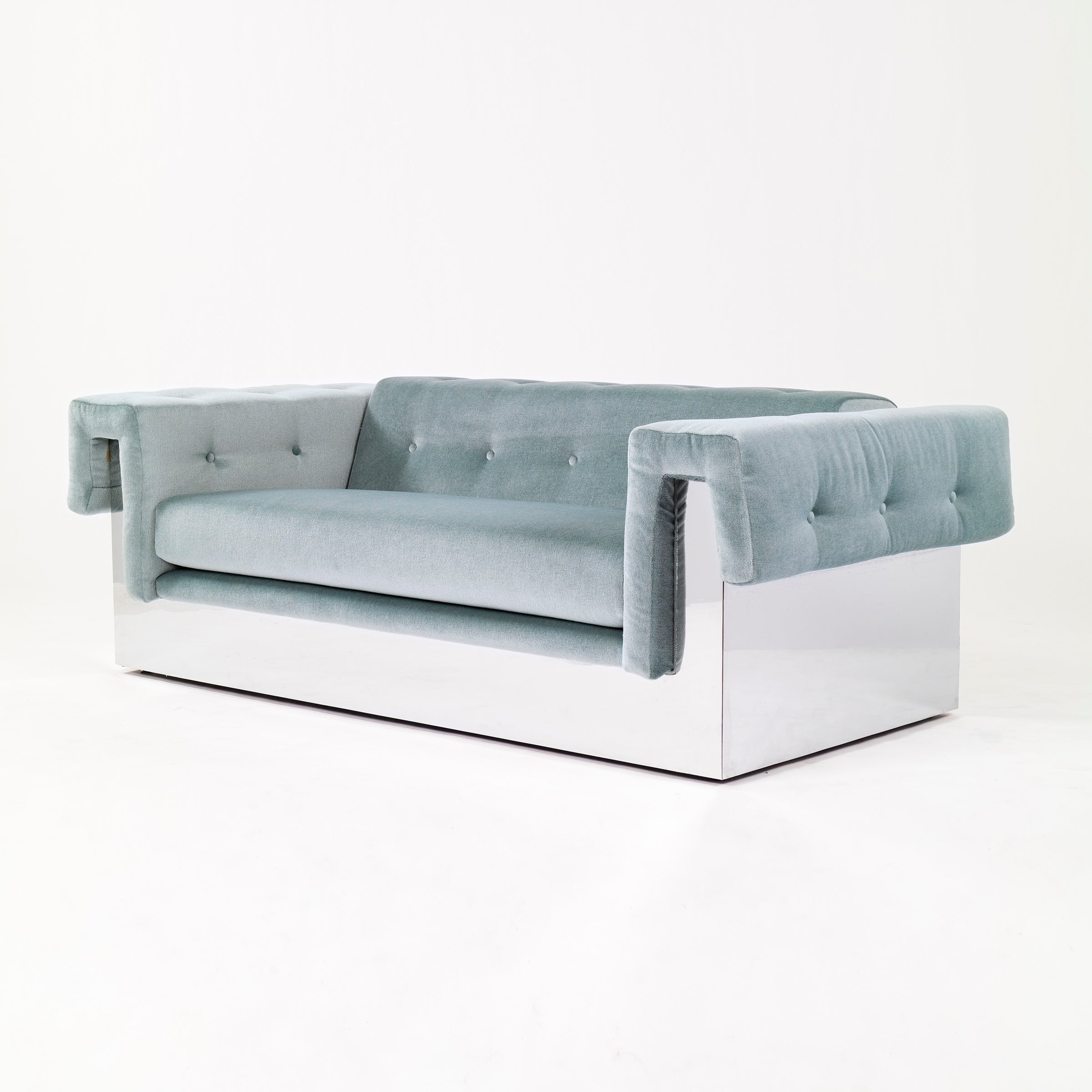 Pair Of Milo Baughman Chesterfield Sofas For Sale At 1stdibs