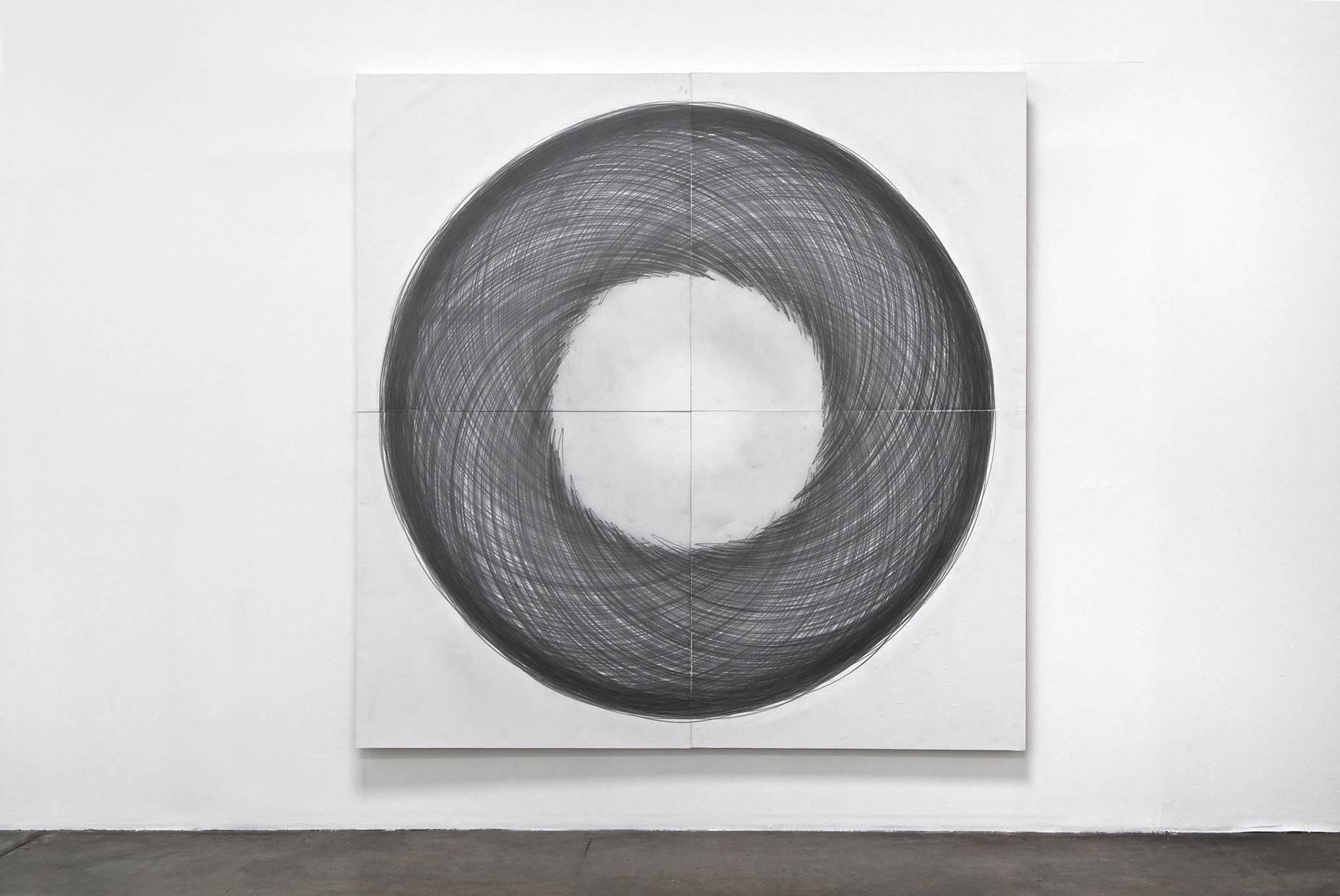 Original body-drawn artwork by artist, Tony Orrico from his Penwald series (ed. 1/8, each unique, derived from live performance). Signed by the artist, all acid-free/archival materials, paper mounted on aluminum and wood framed. Four 49