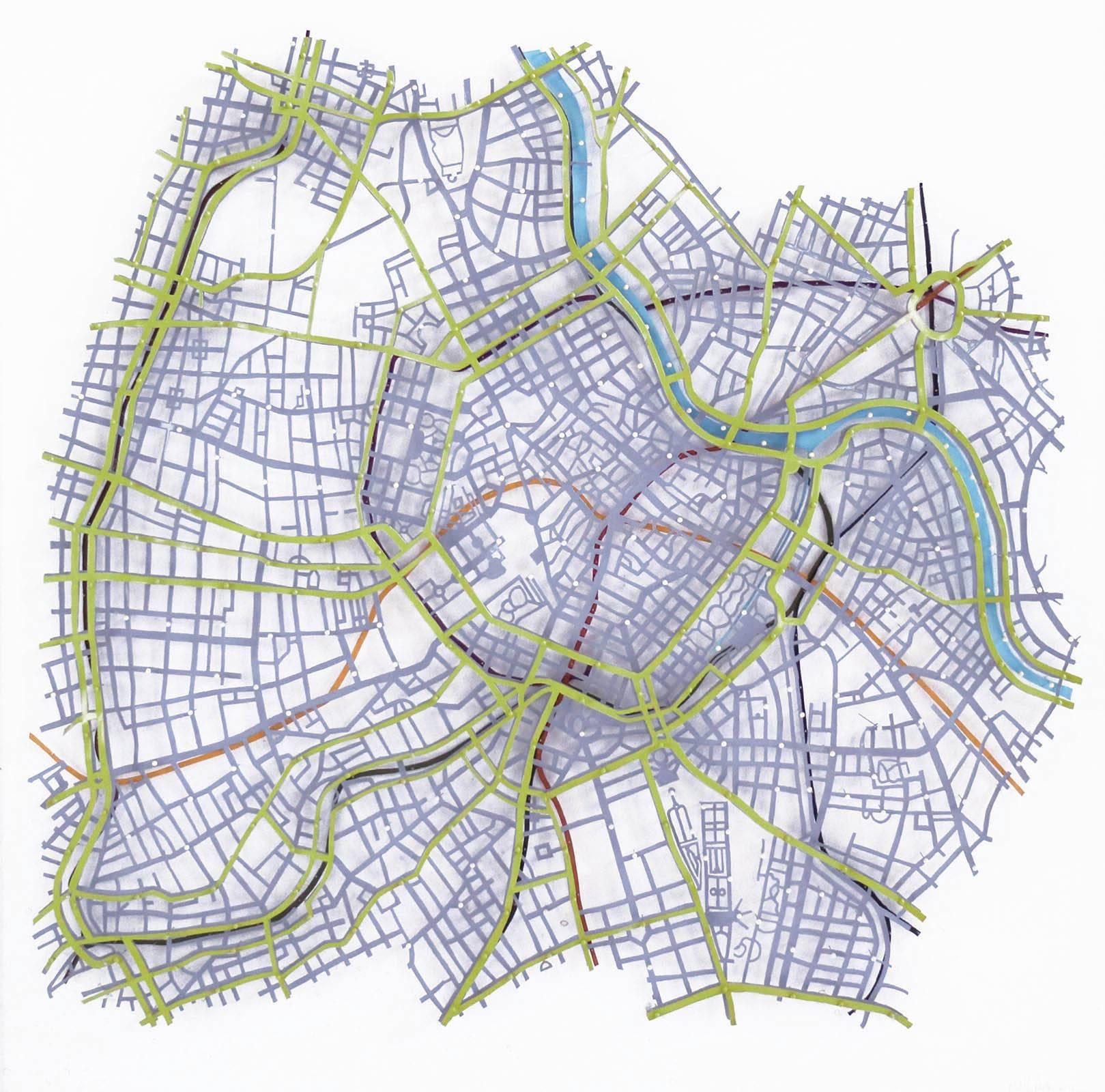 Matthew Picton "Vienna", opera d'arte cinematografica con spilli.