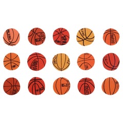 Jonas Wood - Basketball Wallpaper Panel Lever House Ausstellung, 2013
