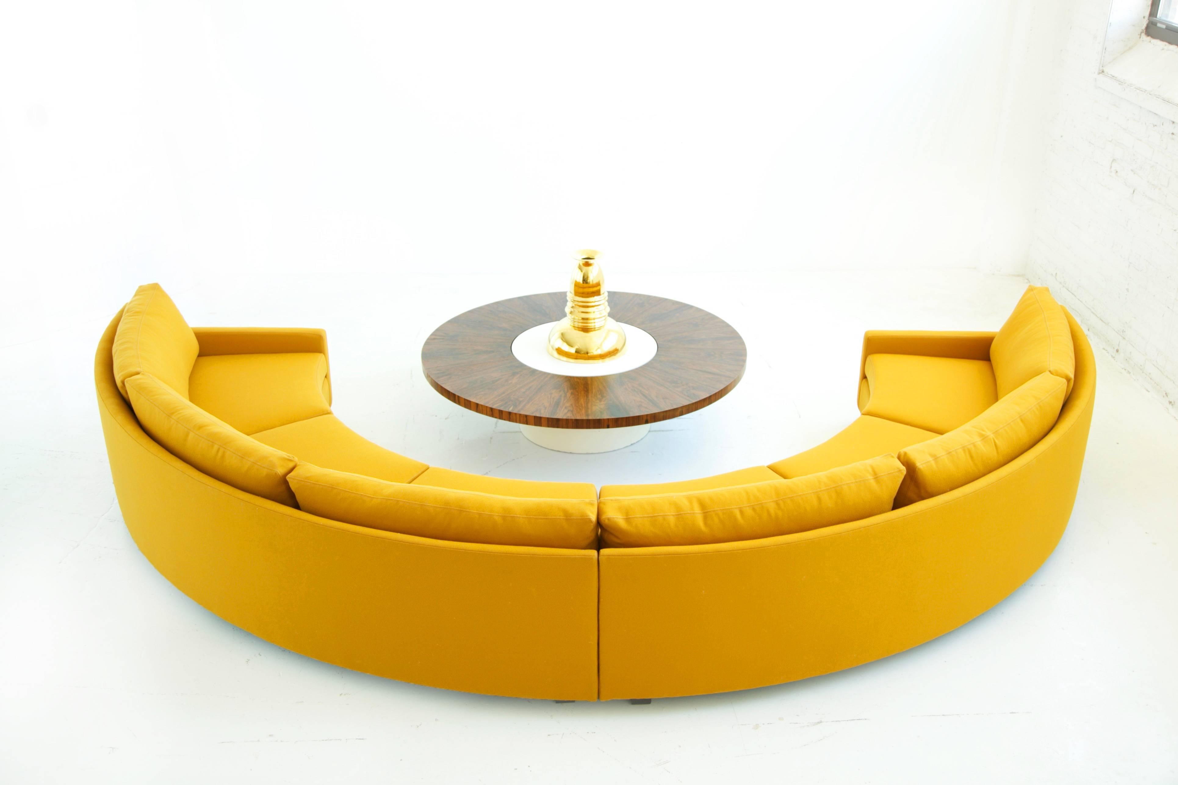 Mid-Century Modern Milo Baughman Semi-Circle Sectional Sofa