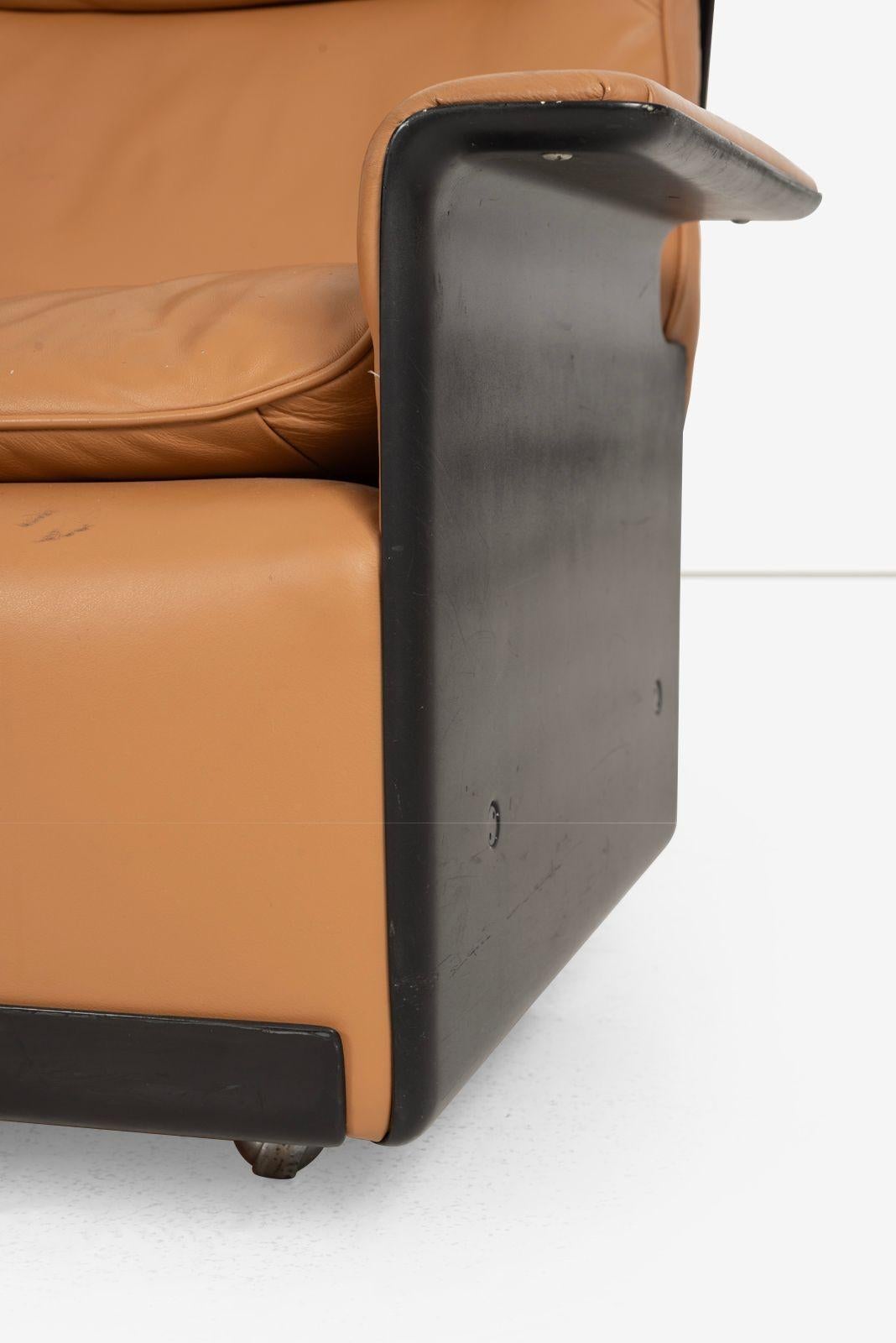 Paar Dieter Rams für Vitsoe 620 Sessel mit hoher Rückenlehne, cognacfarbenes Leder 1962 im Angebot 10