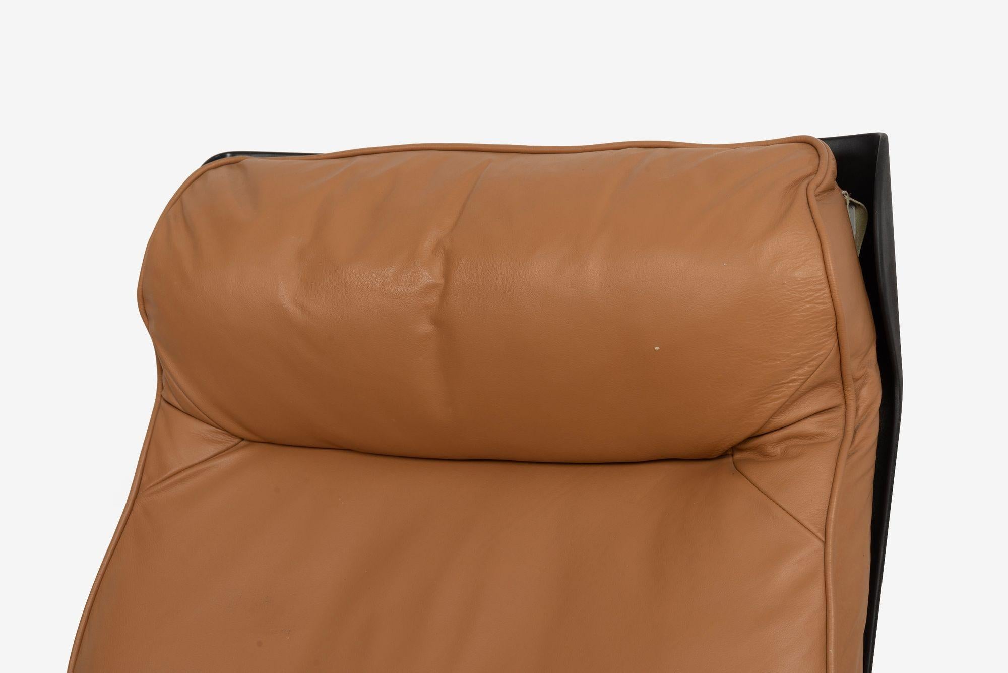 Paar Dieter Rams für Vitsoe 620 Sessel mit hoher Rückenlehne, cognacfarbenes Leder 1962 im Angebot 7