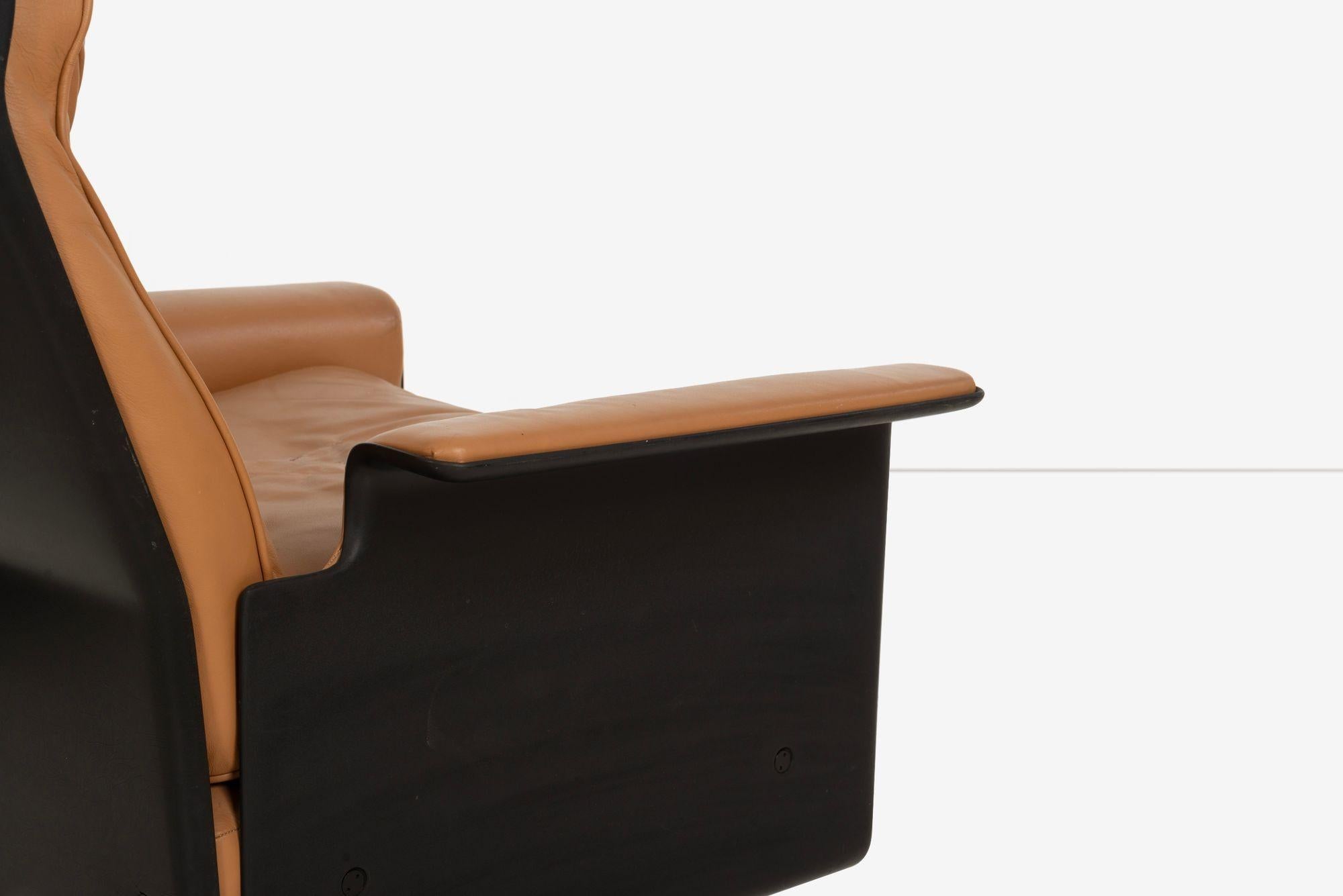 Paar Dieter Rams für Vitsoe 620 Sessel mit hoher Rückenlehne, cognacfarbenes Leder 1962 im Angebot 3