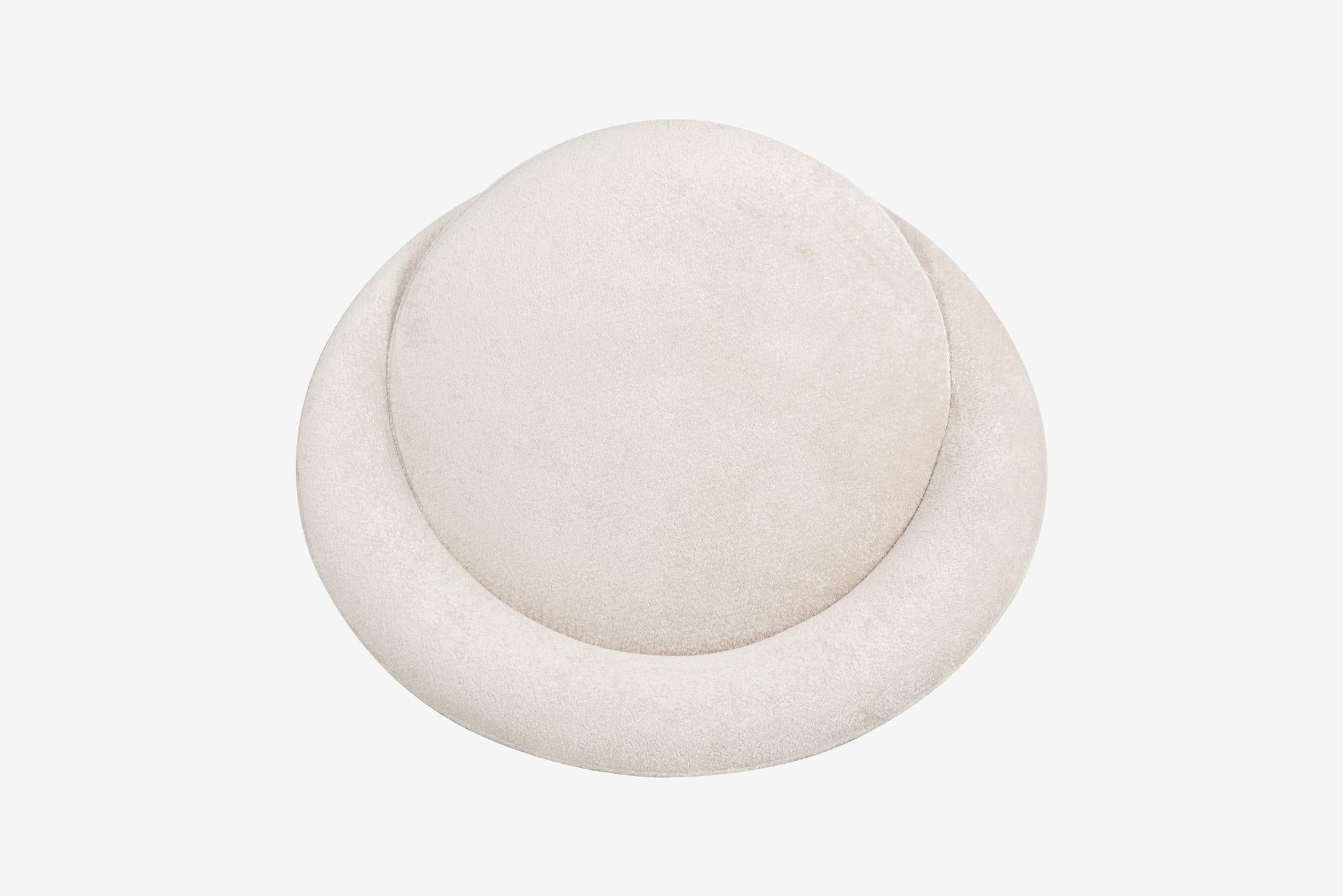 Milo Baughman Style Satellite Chaise in Tan Kunstfell, 1970 im Angebot 4