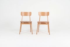 Jean Prouvé, Rare Pair of Chaise Standard Tout Bois, France, circa 1950
