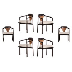 Edward Wormley for Dunbar Six Dining Chairs, Model 935 "Horseshoe Chairs" 1965c.