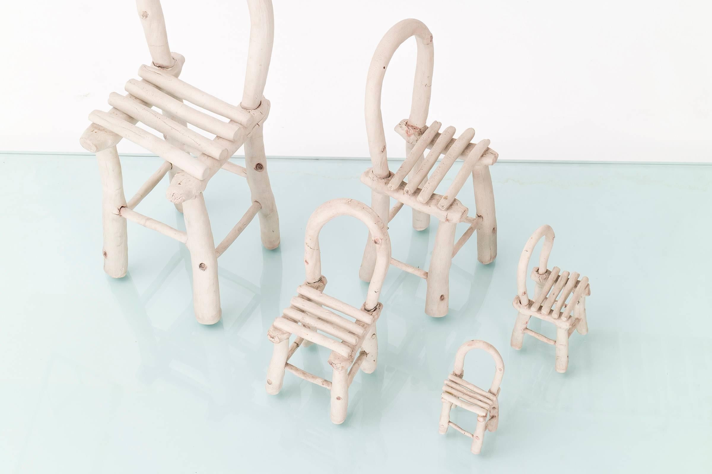 American Set of Linda Kramer Ceramic Chairs For Sale