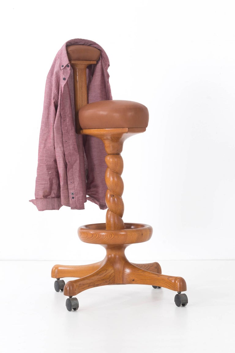 Wendell Castle Cork Screw Drafting Chair or Reading Desk Stool For Sale