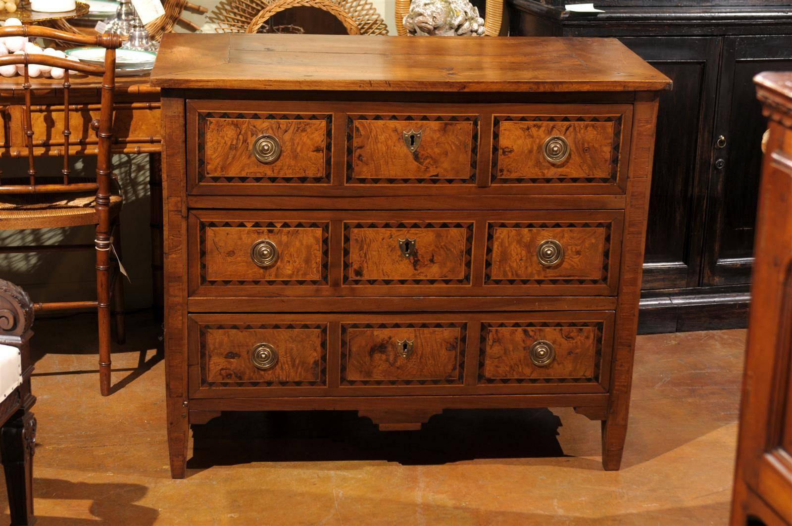 Mid to Late 19th Century Burl Walnut Commode 2