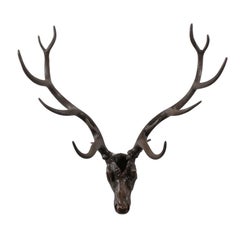 Antique Black Forest Carved Stag Head