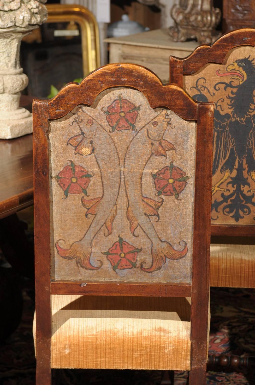 Set Six of Mid-19th Century Florentine Dining Chairs 1