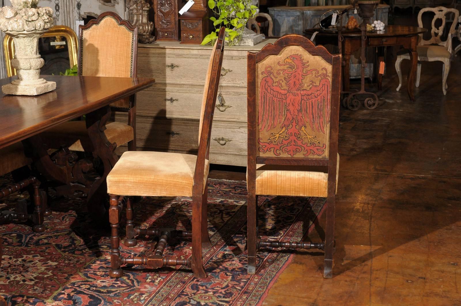 Set Six of Mid-19th Century Florentine Dining Chairs 3