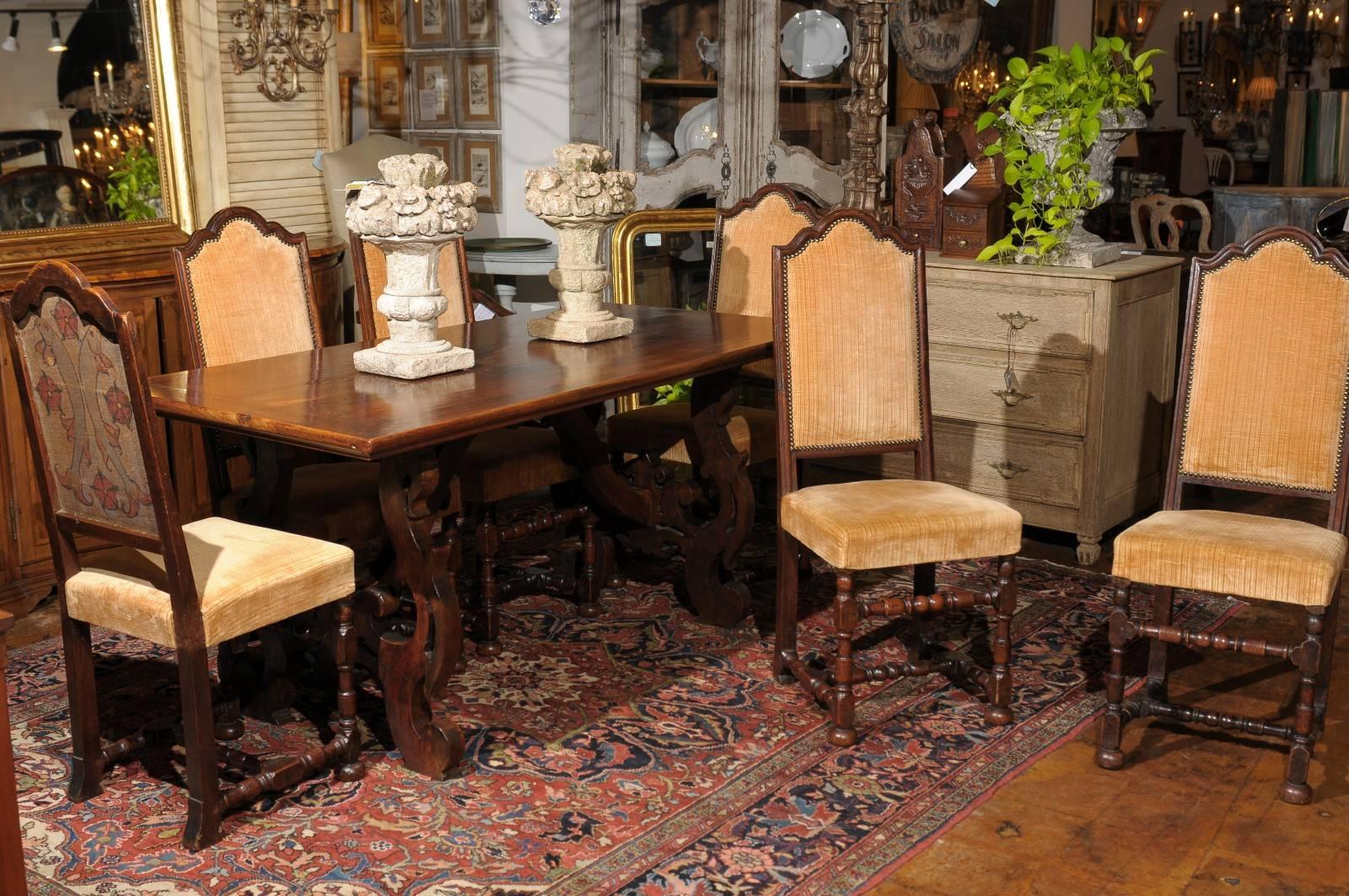 Set Six of Mid-19th Century Florentine Dining Chairs 6