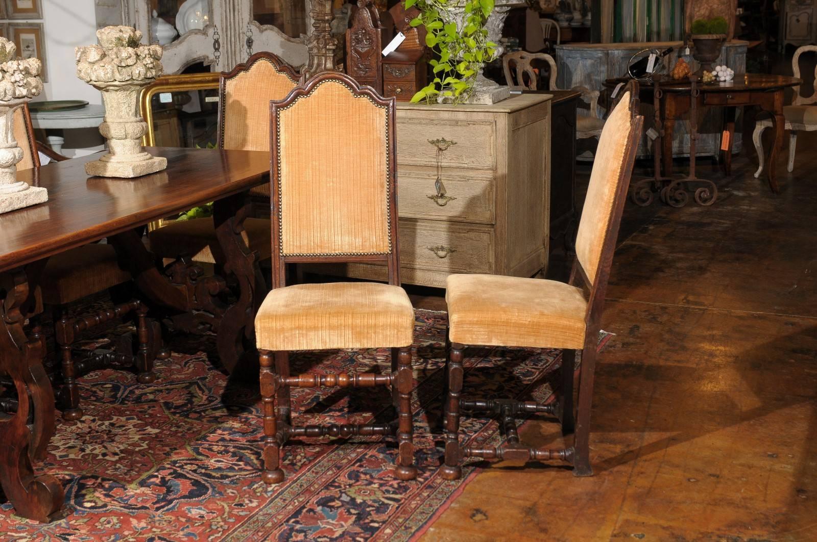 Set Six of Mid-19th Century Florentine Dining Chairs 5