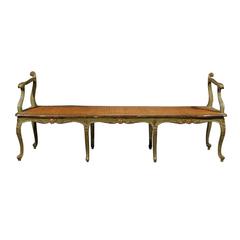 Late 18th Century or Early 19th Century Italian Gilt and Polychrome Bench 3
